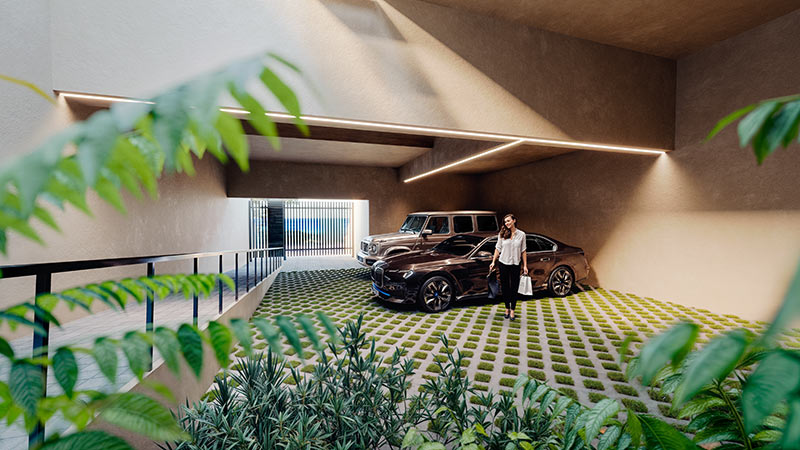 Parking area in Amiral's house